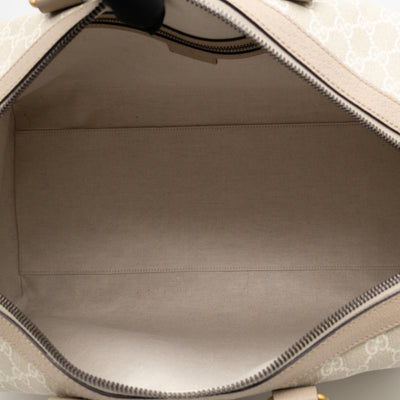 Savoy Medium Duffle Bag GG Supreme Beige Leather