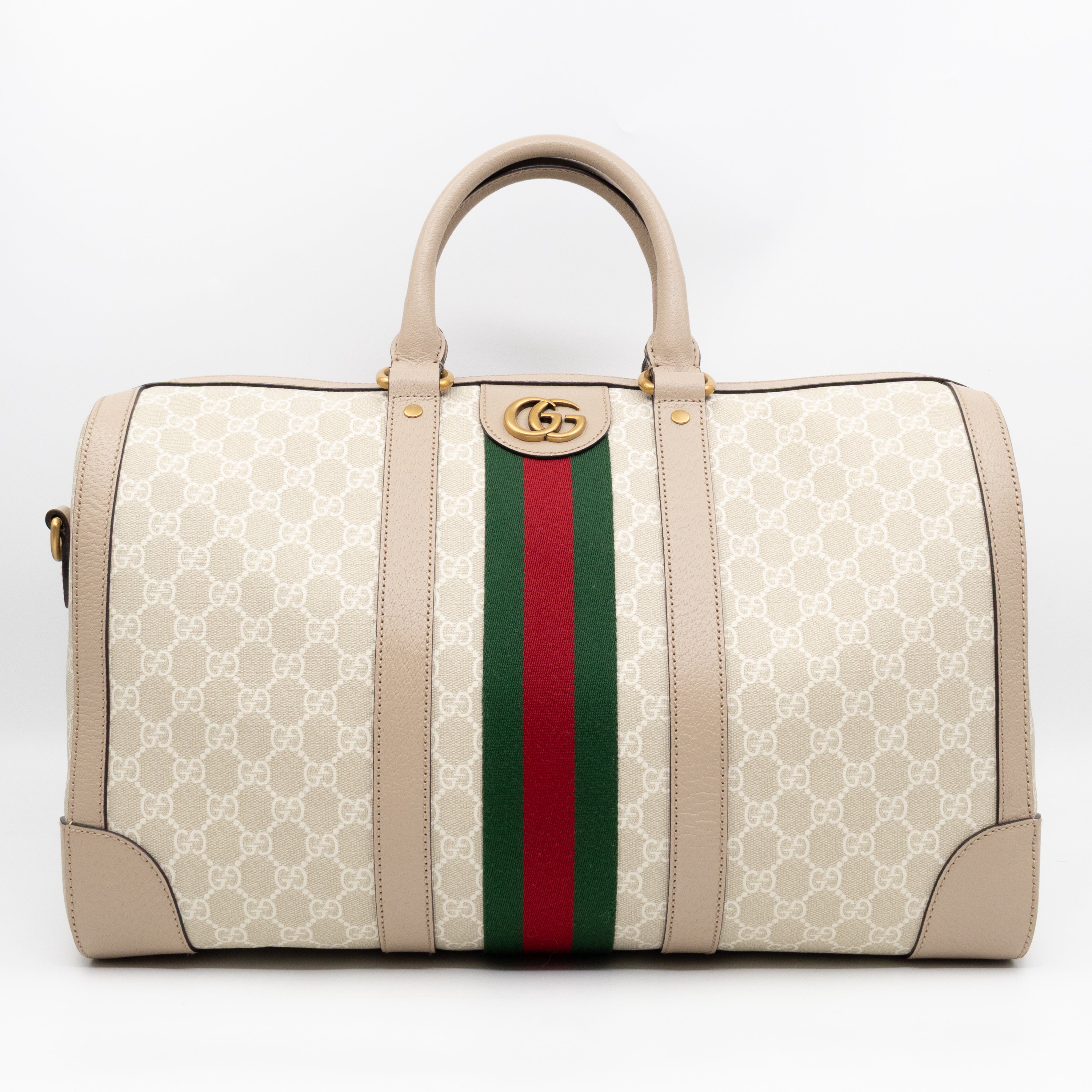 Savoy Medium Duffle Bag Beige GG Supreme
