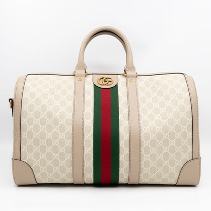 Savoy Medium Duffle Bag Beige GG Supreme