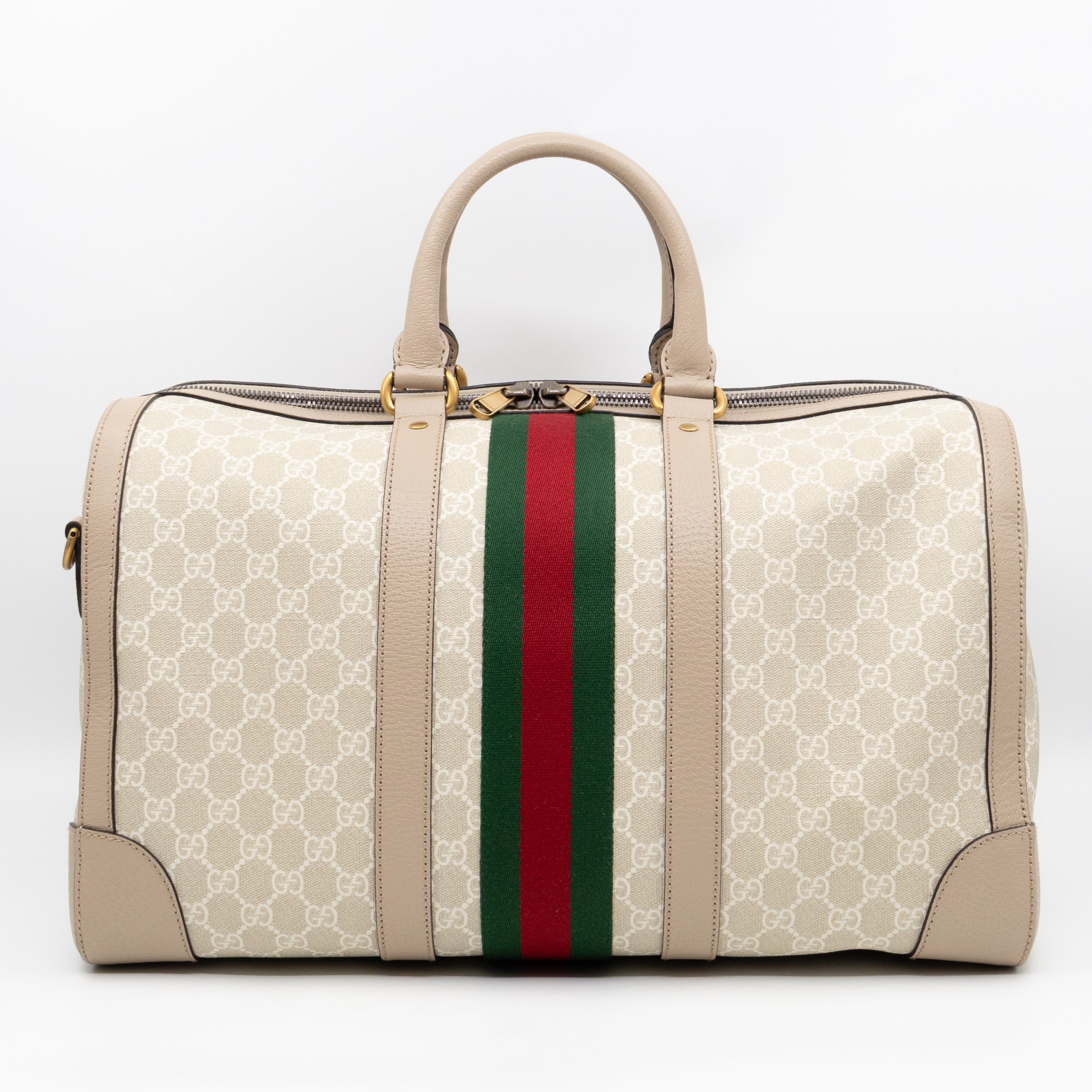 Savoy Medium Duffle Bag Beige GG Supreme
