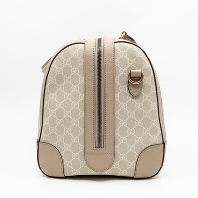 Savoy Medium Duffle Bag GG Supreme Beige Leather