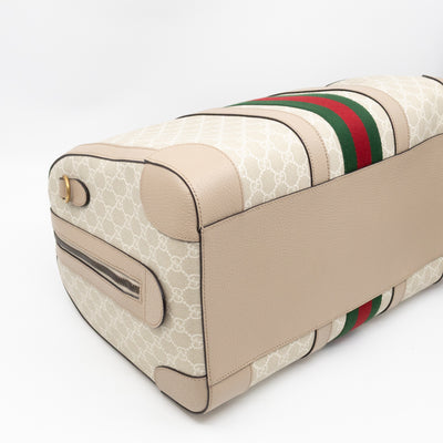 Savoy Medium Duffle Bag GG Supreme Beige Leather