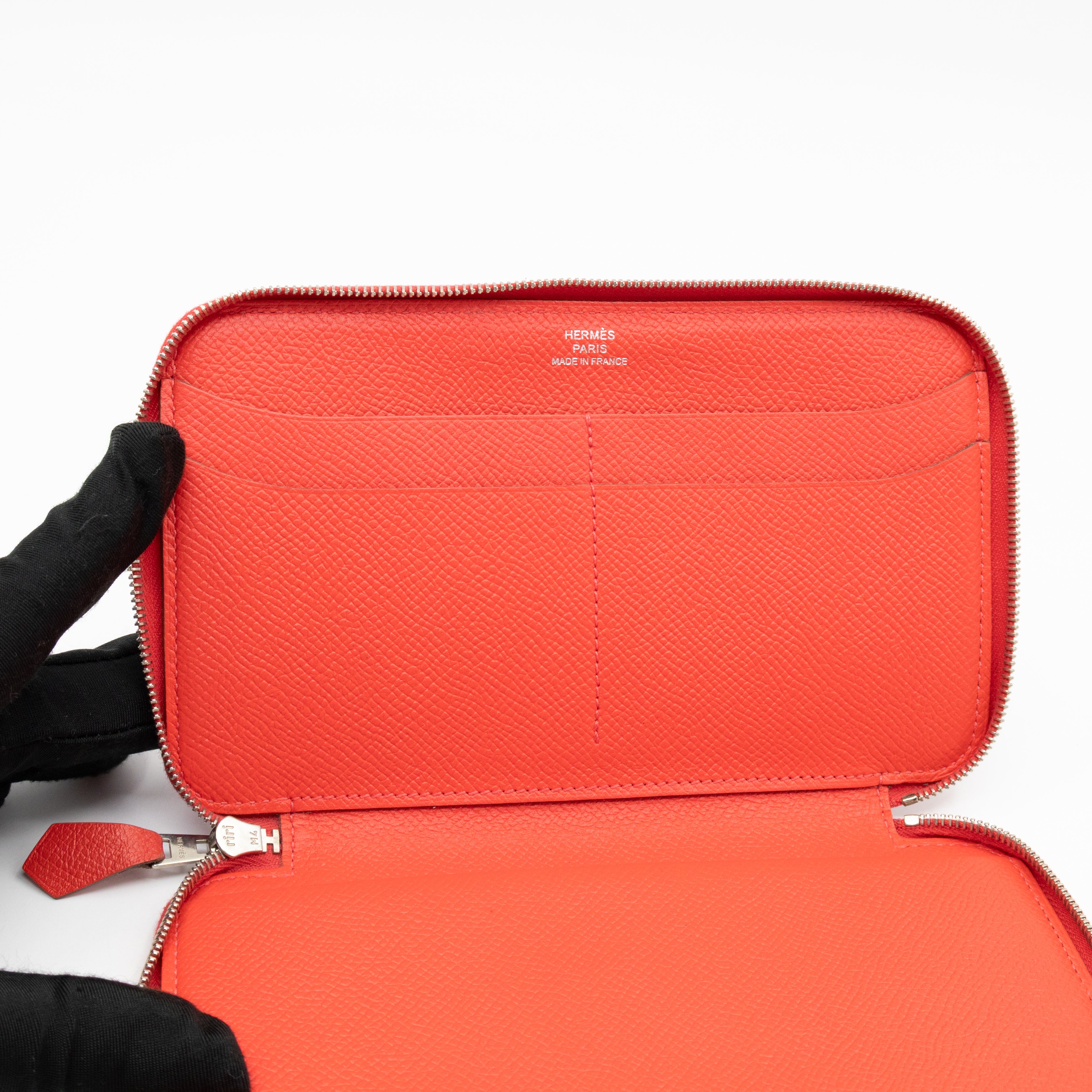 Soie-Cool Wallet Rose Jaipur Epsom Leather & Silk