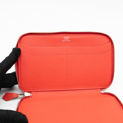 Soie-Cool Wallet Rose Jaipur Epsom Leather & Silk