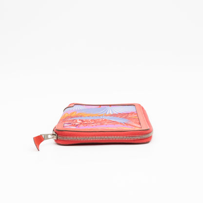Soie-Cool Wallet Rose Jaipur Epsom Leather & Silk