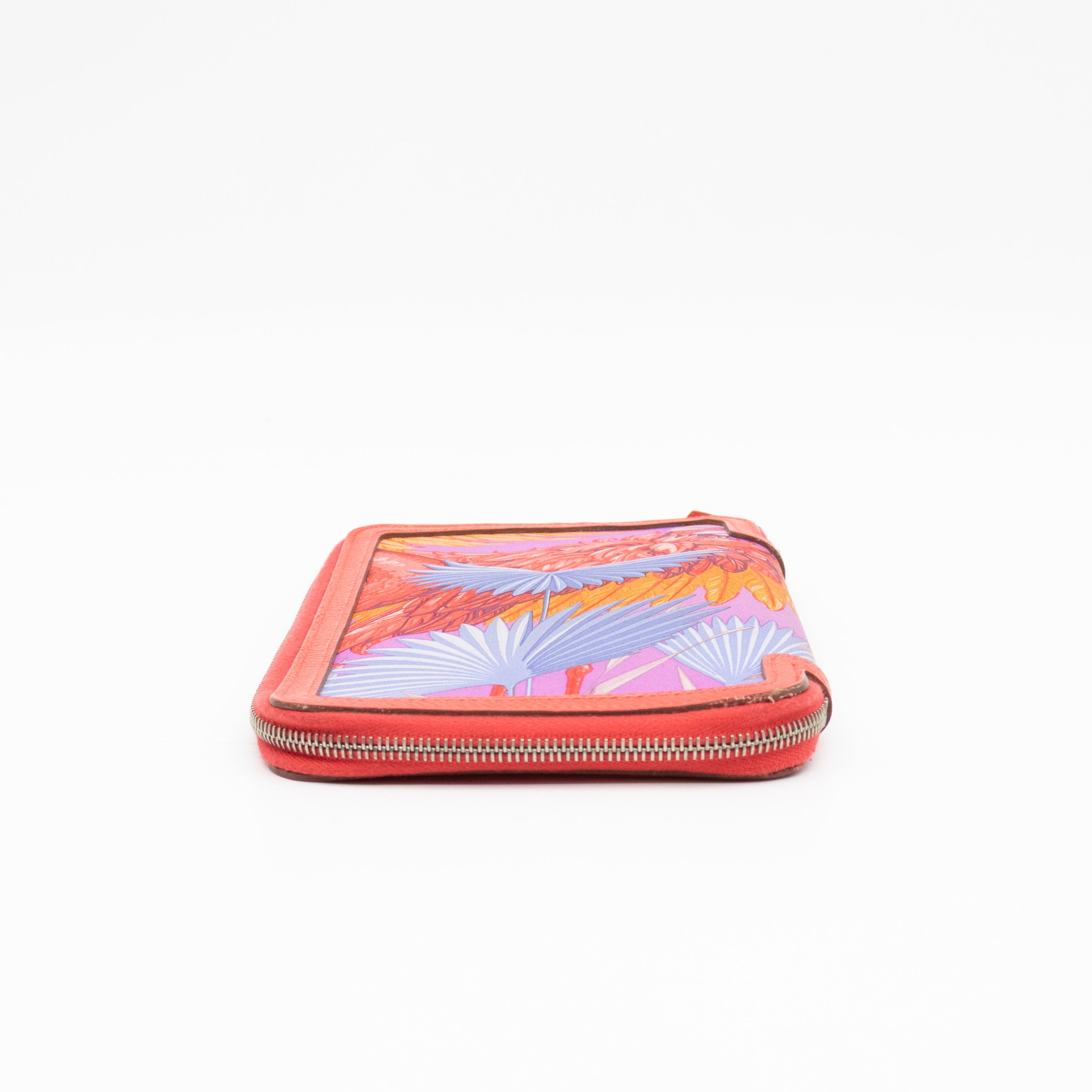 Soie-Cool Wallet Rose Jaipur Epsom Leather & Silk