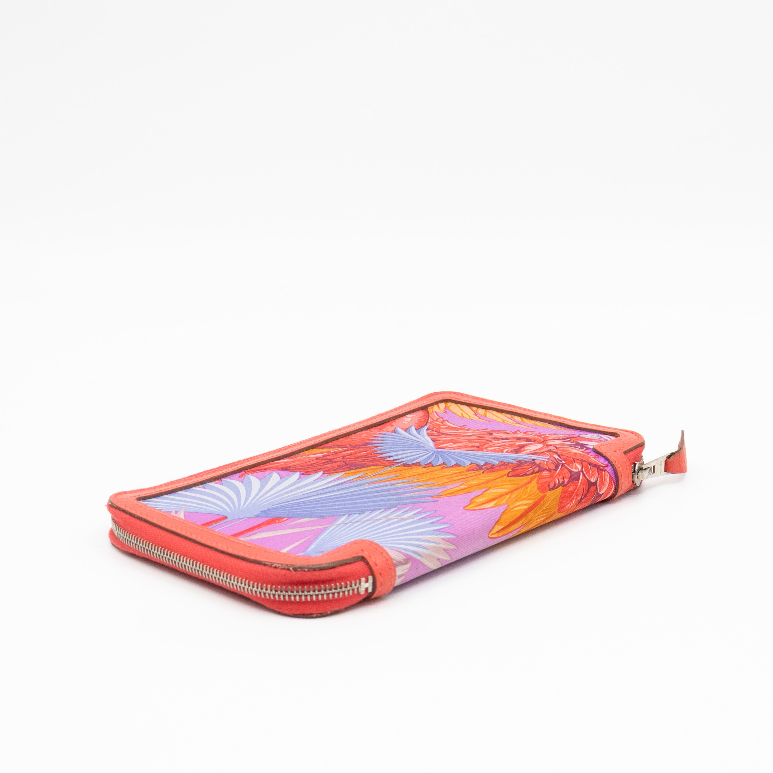 Soie-Cool Wallet Rose Jaipur Epsom Leather & Silk