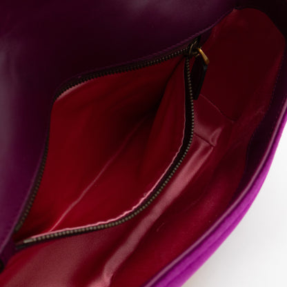 GG Marmont Flap Small Purple Velvet Aged Gold