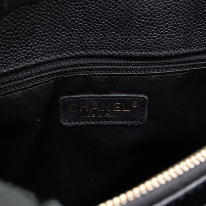 GST Grand Shopping Tote Black Caviar Gold