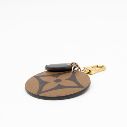 Round Bag Charm & Key Holder Monogram Reverse