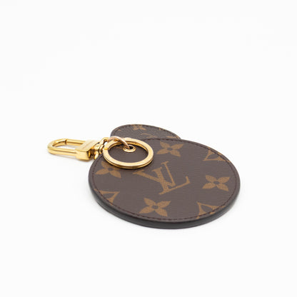 Round Bag Charm & Key Holder Monogram Reverse