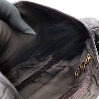 Double Saddle Bag Dark Brown Leather