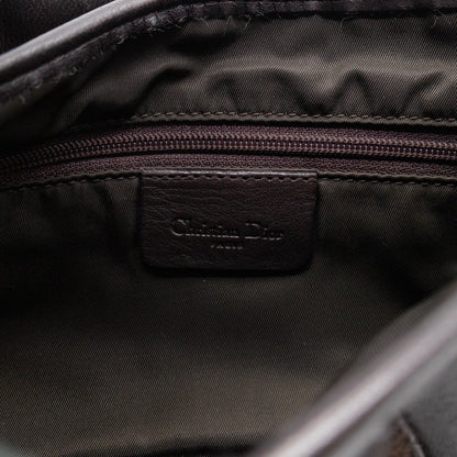 Double Saddle Bag Dark Brown Leather