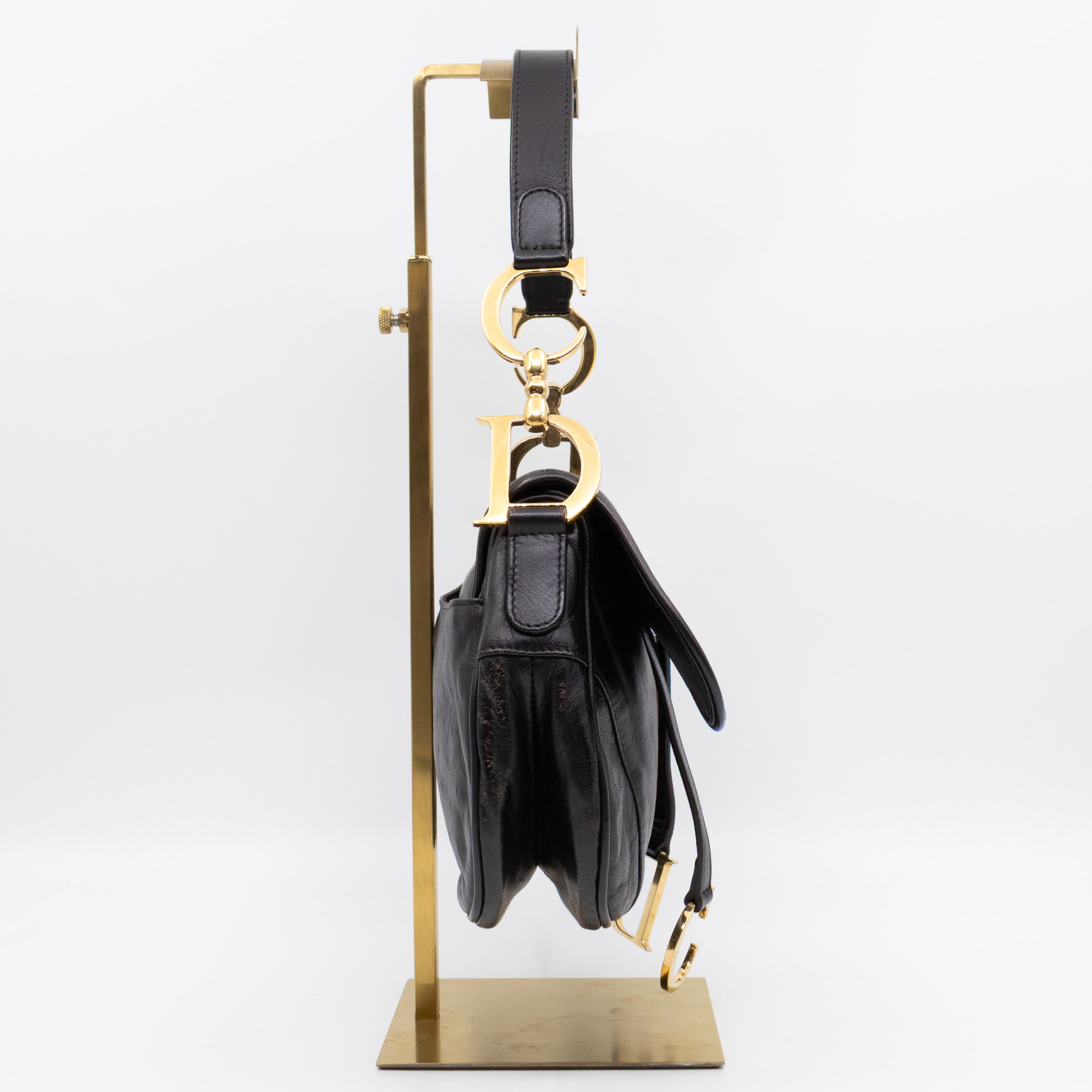 Double Saddle Bag Dark Brown Leather