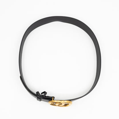 GG Marmont Wide Black Leather Belt 90/36
