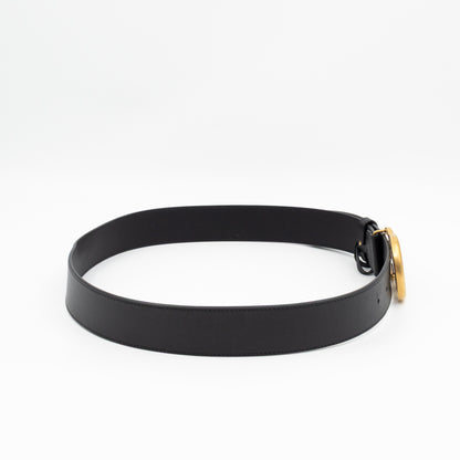 GG Marmont Wide Black Leather Belt 90/36