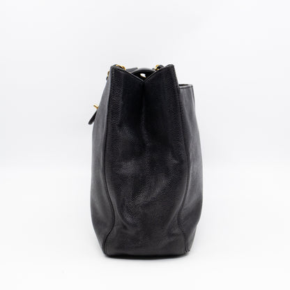 Vintage CC Flap Tote Black Caviar
