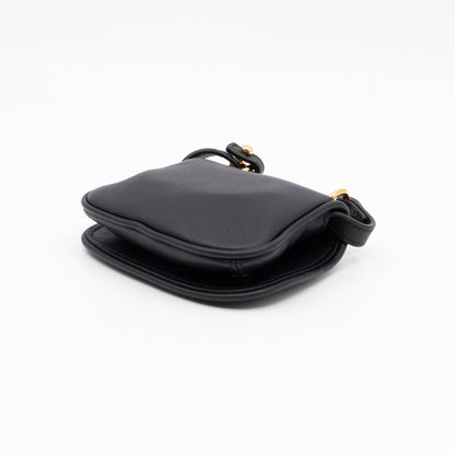 Blondie Card Case On Strap Black Leather