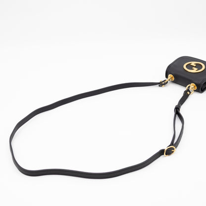 Blondie Card Case On Strap Black Leather