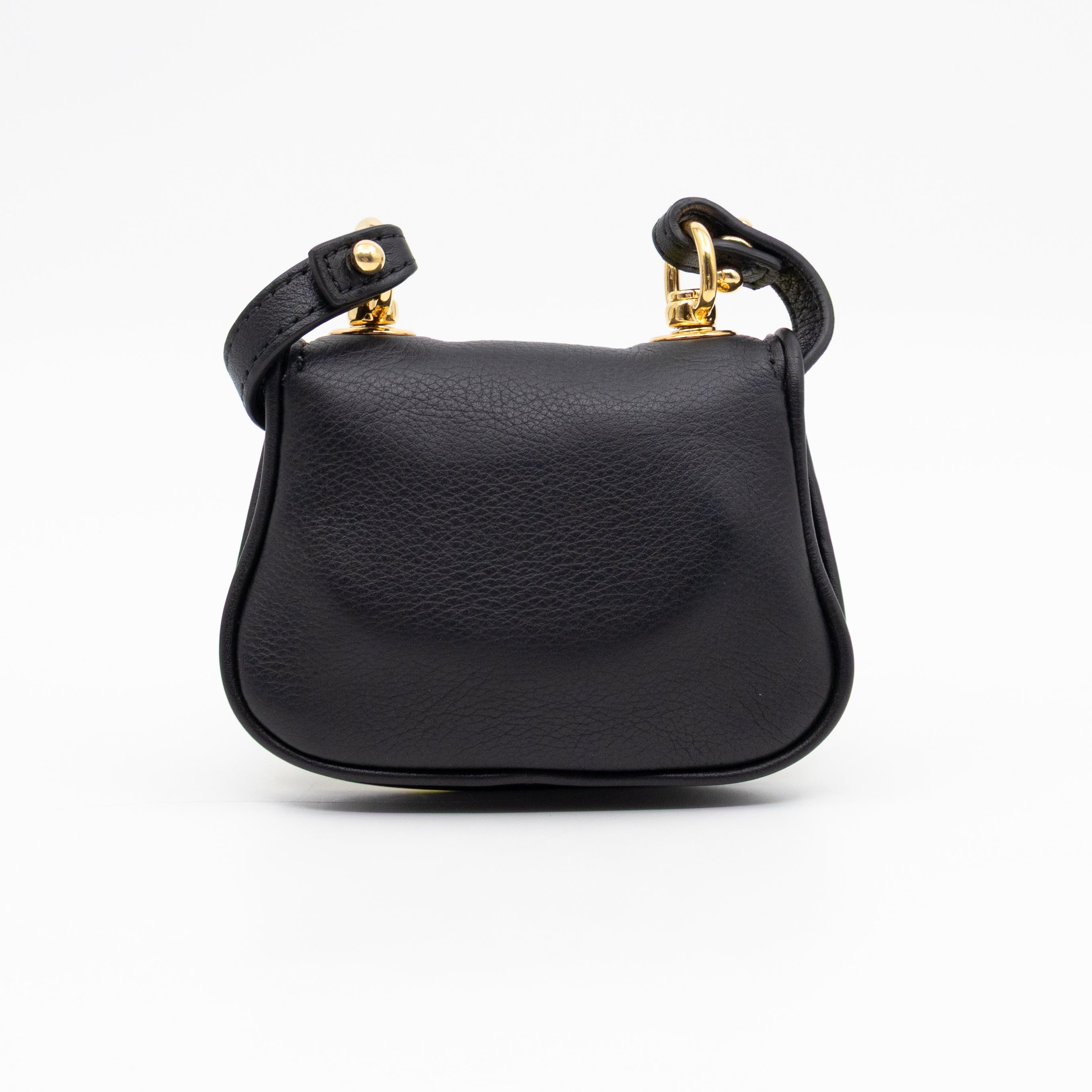 Blondie Card Case On Strap Black Leather