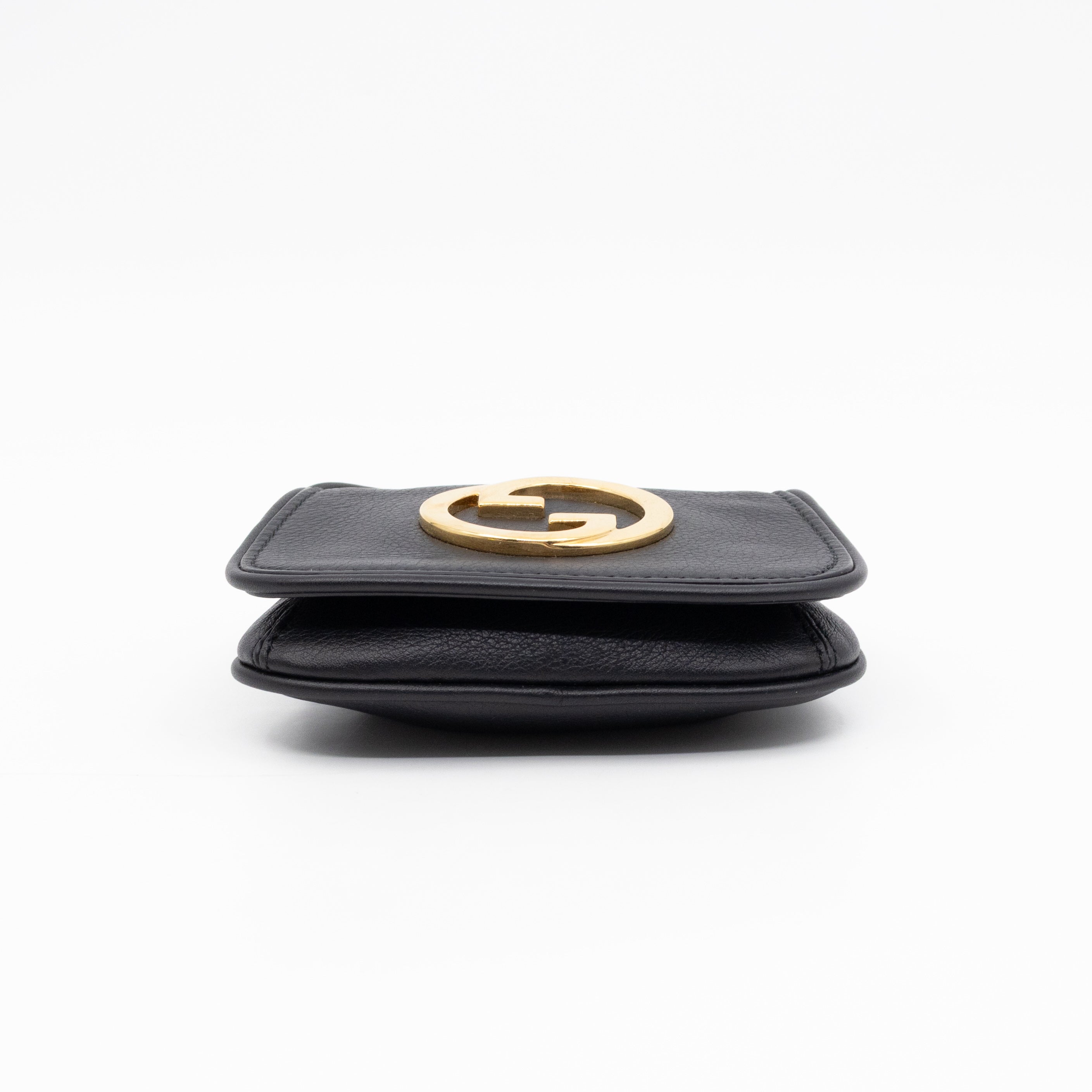 Blondie Card Case On Strap Black Leather