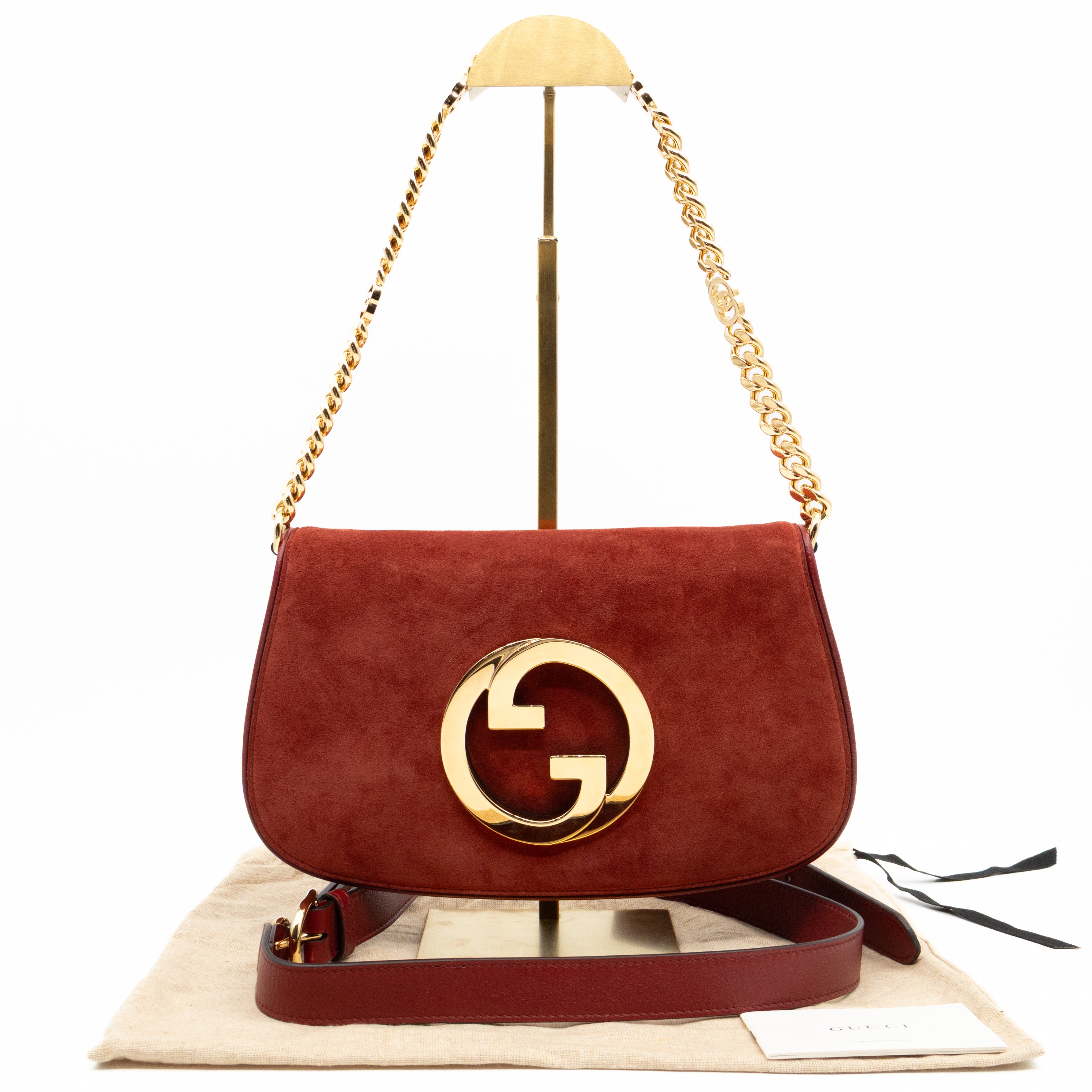 Blondie Small Shoulder Bag Red Suede