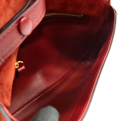 Blondie Small Shoulder Bag Red Suede