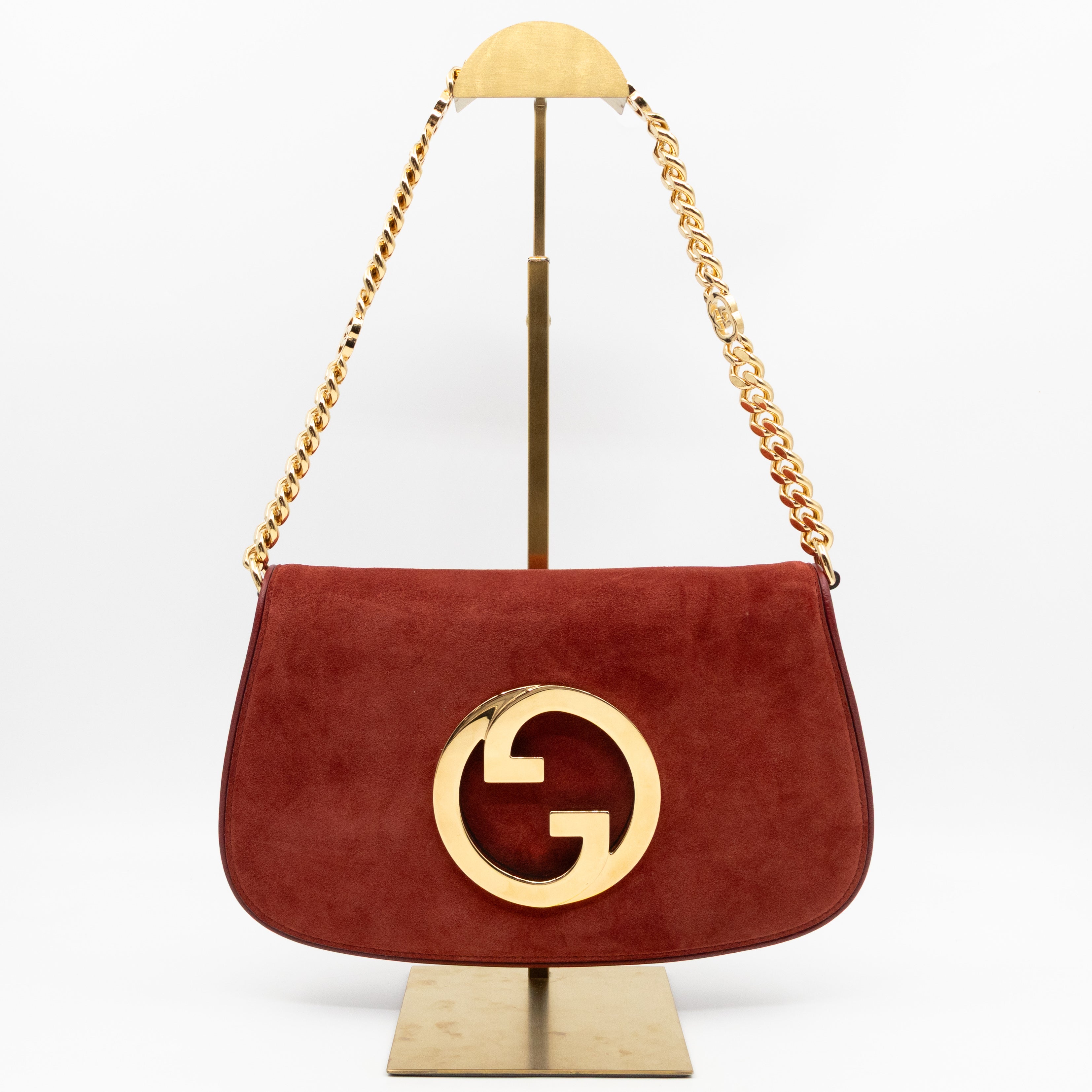 Blondie Small Shoulder Bag Red Suede