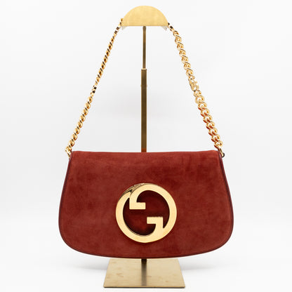 Blondie Small Shoulder Bag Red Suede