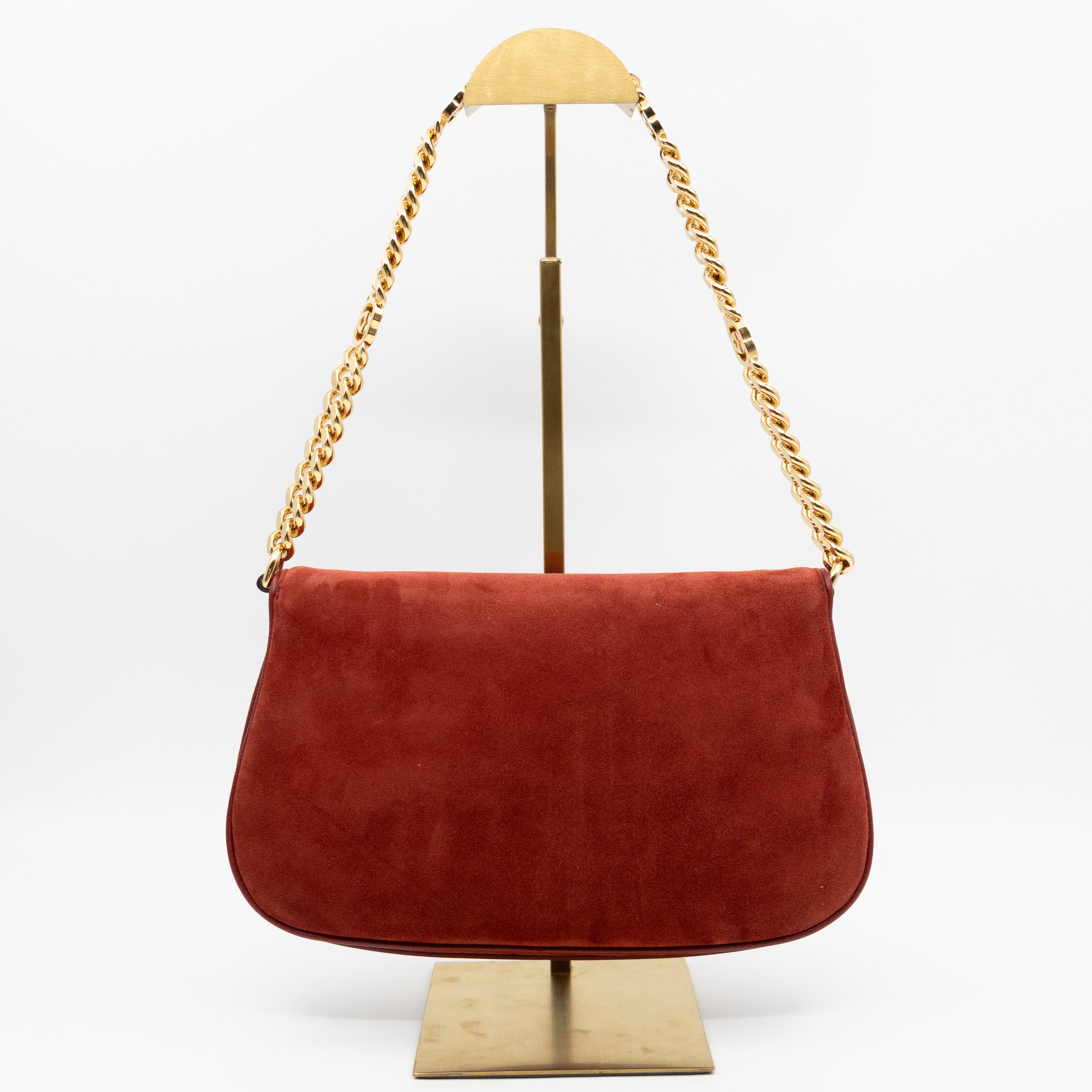 Blondie Small Shoulder Bag Red Suede