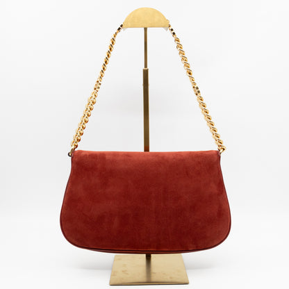 Blondie Small Shoulder Bag Red Suede