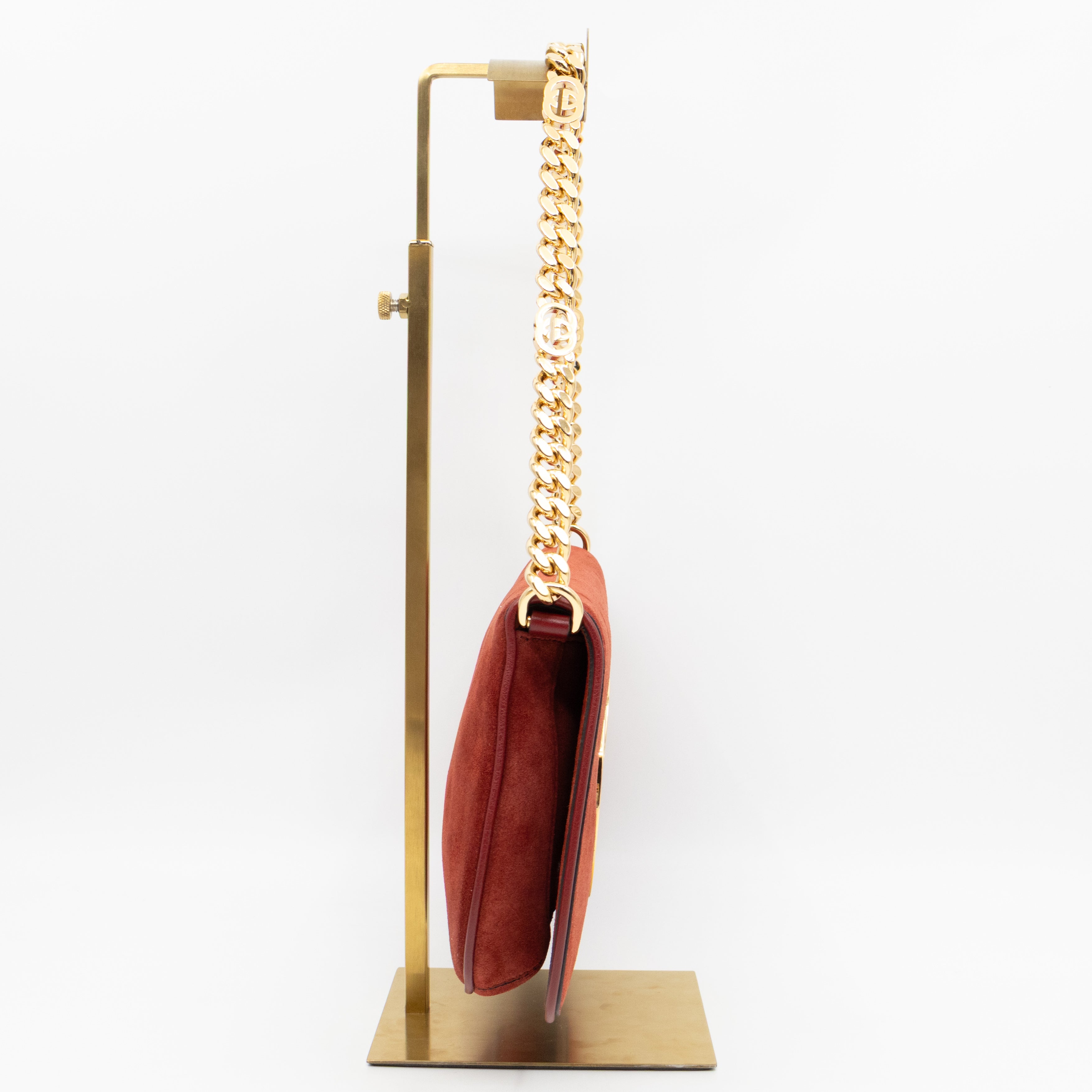 Blondie Small Shoulder Bag Red Suede