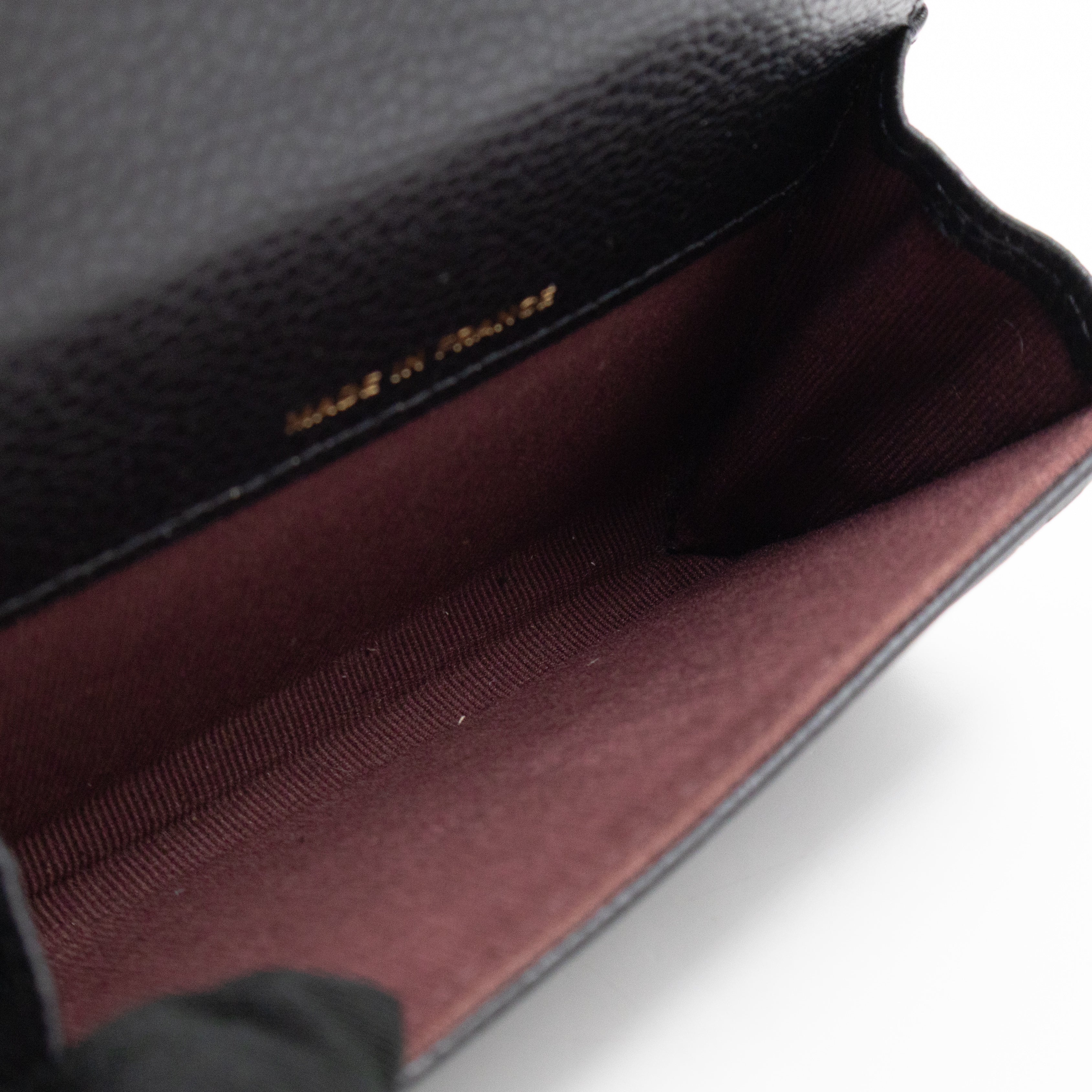 Classic Flap Card Wallet Black Caviar Leather