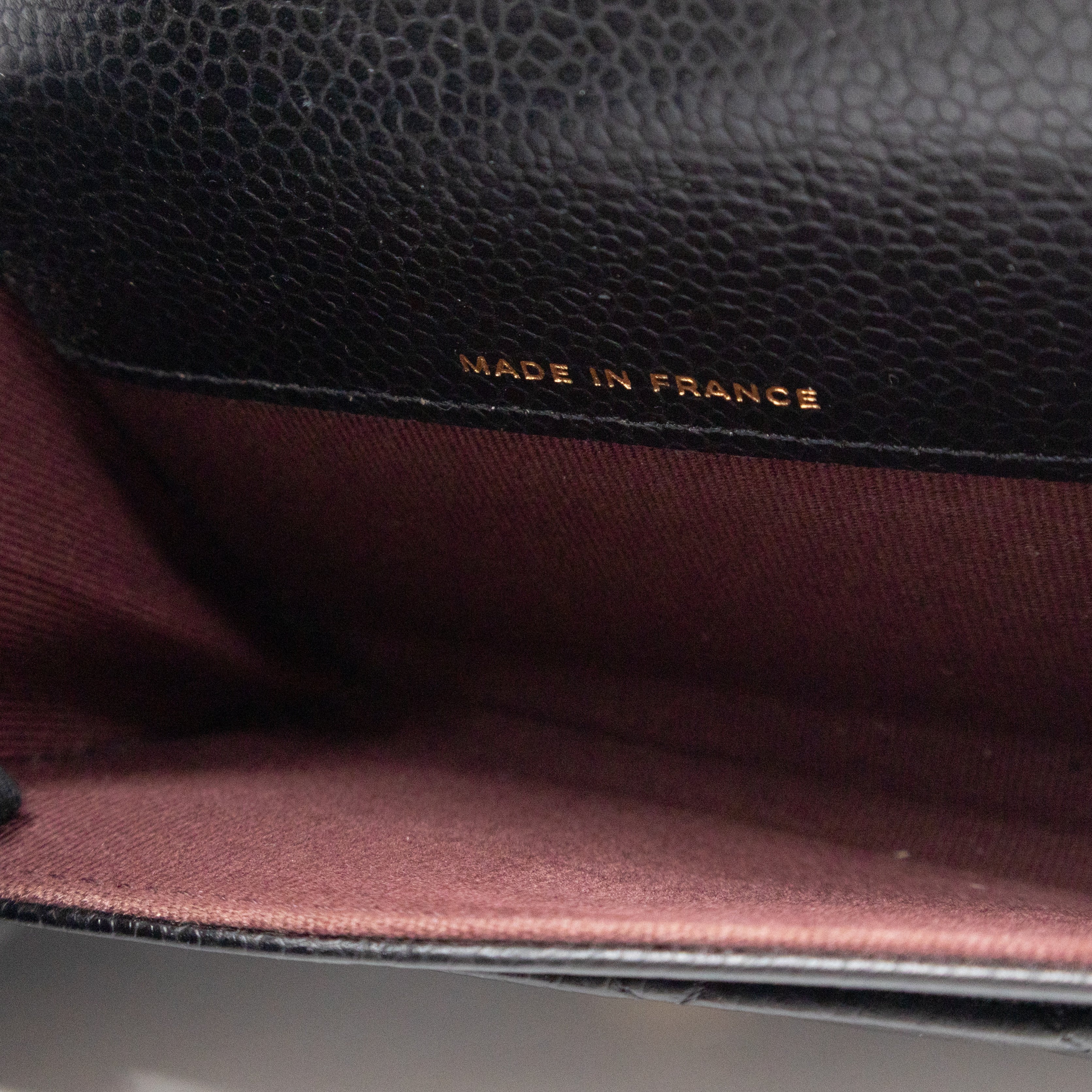 Classic Flap Card Wallet Black Caviar Leather