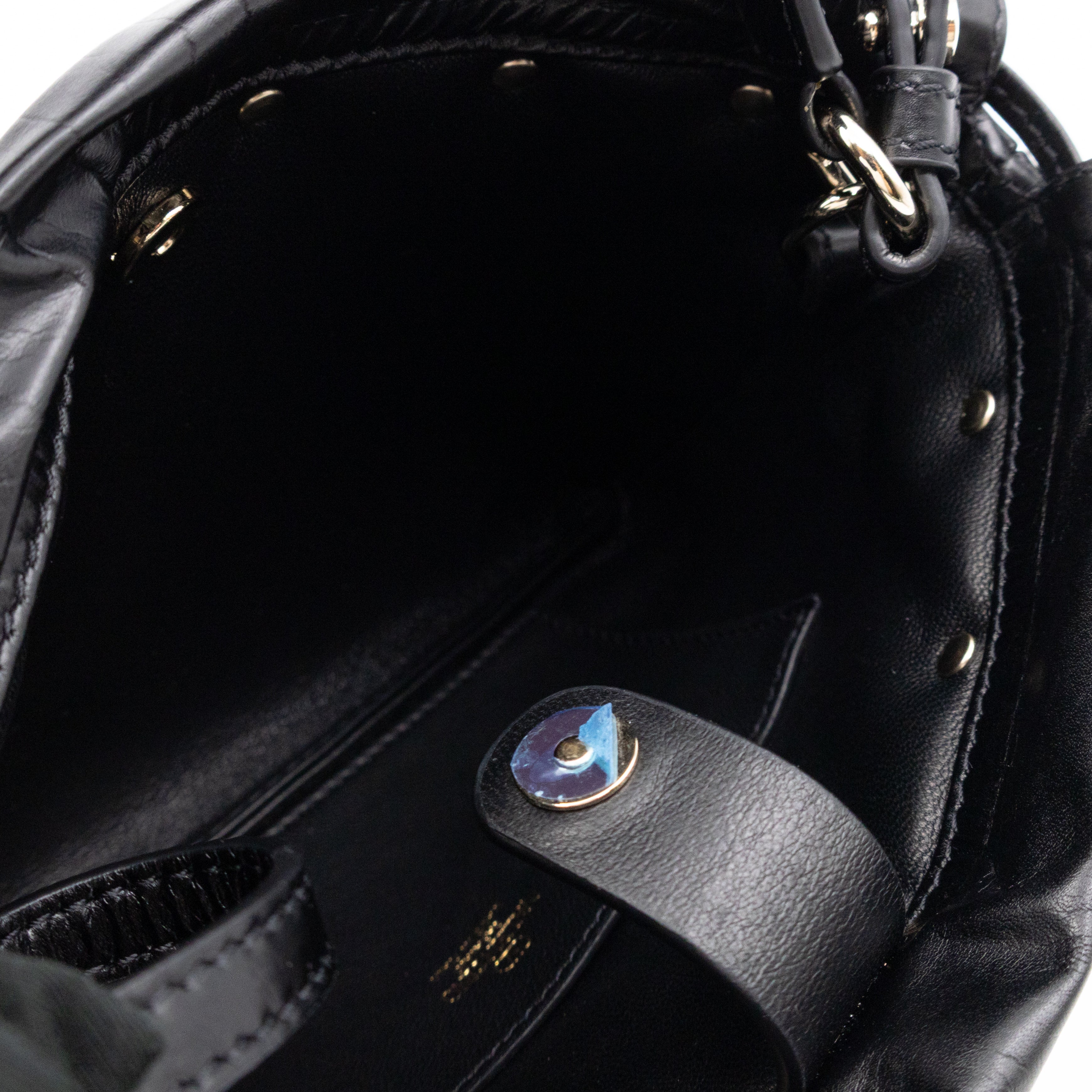 Rockstud Spike Pouch Black Embellished Leather