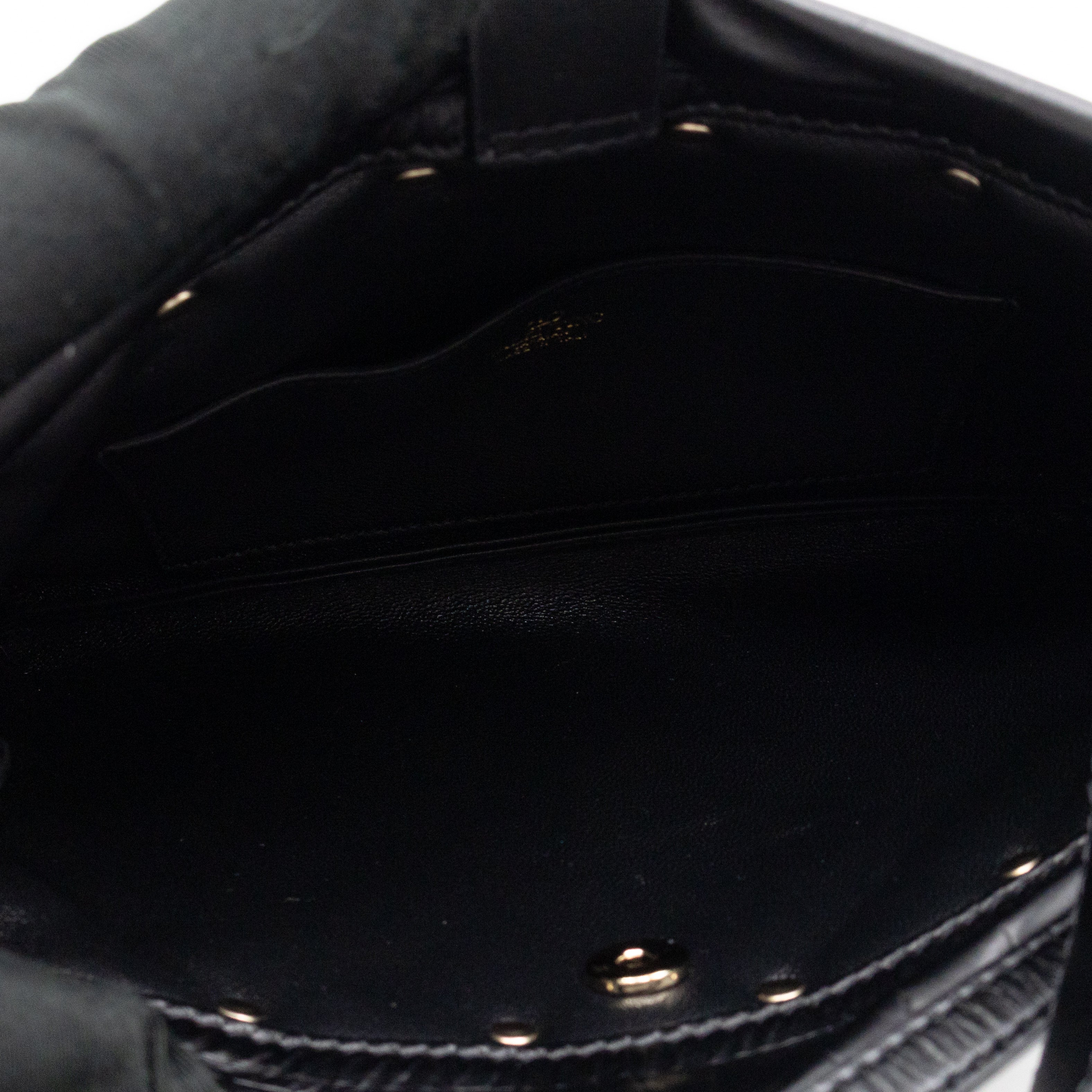 Rockstud Spike Pouch Black Embellished Leather