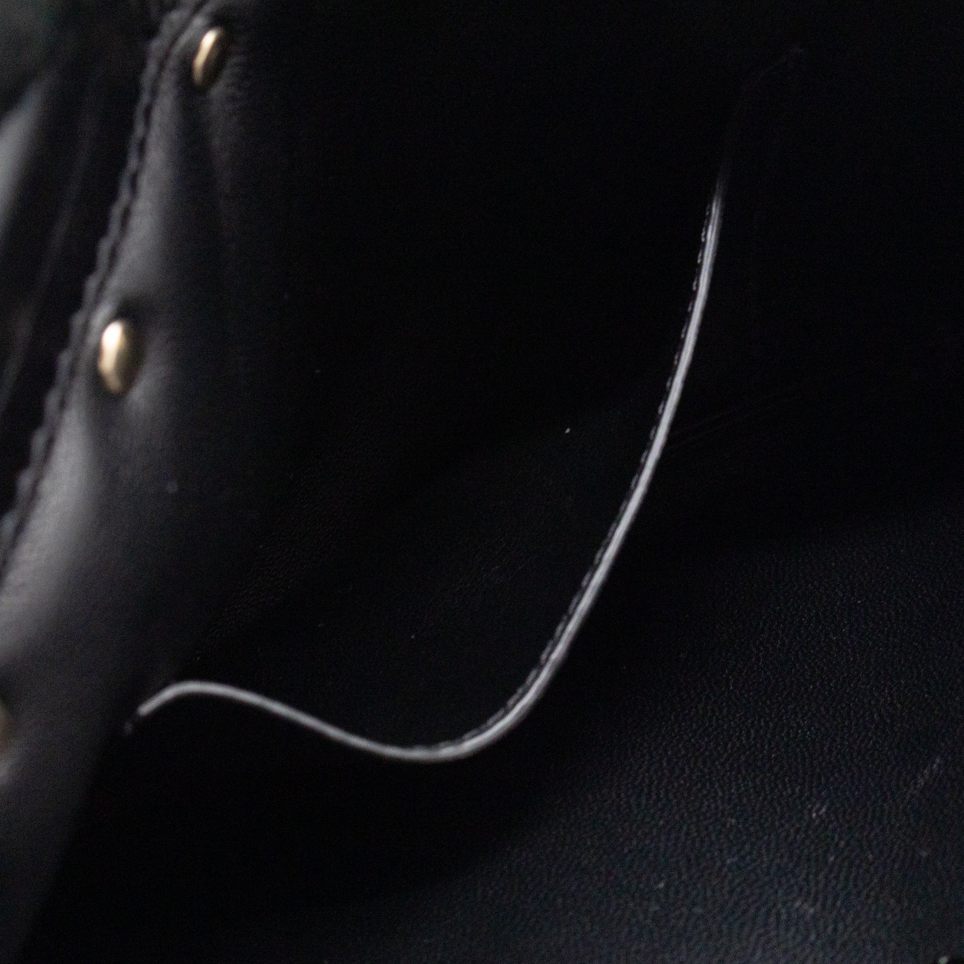 Rockstud Spike Pouch Black Embellished Leather