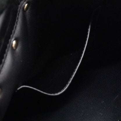Rockstud Spike Pouch Black Embellished Leather