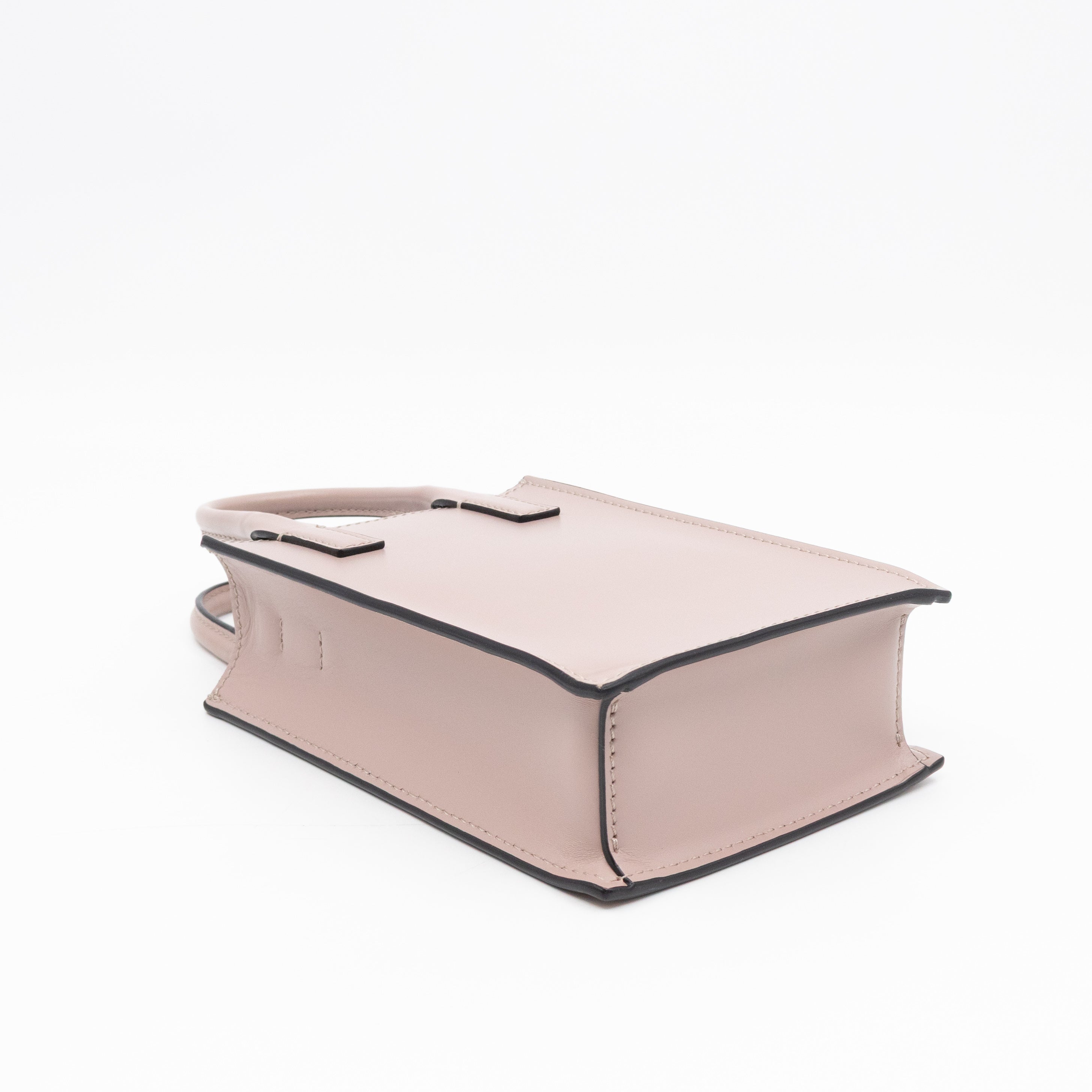 Mini VLogo Walk Tote Poudre Calfskin Leather