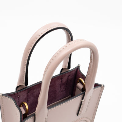 Mini VLogo Walk Tote Poudre Calfskin Leather
