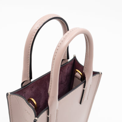 Mini VLogo Walk Tote Poudre Calfskin Leather