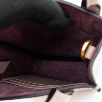 Mini VLogo Walk Tote Poudre Calfskin Leather