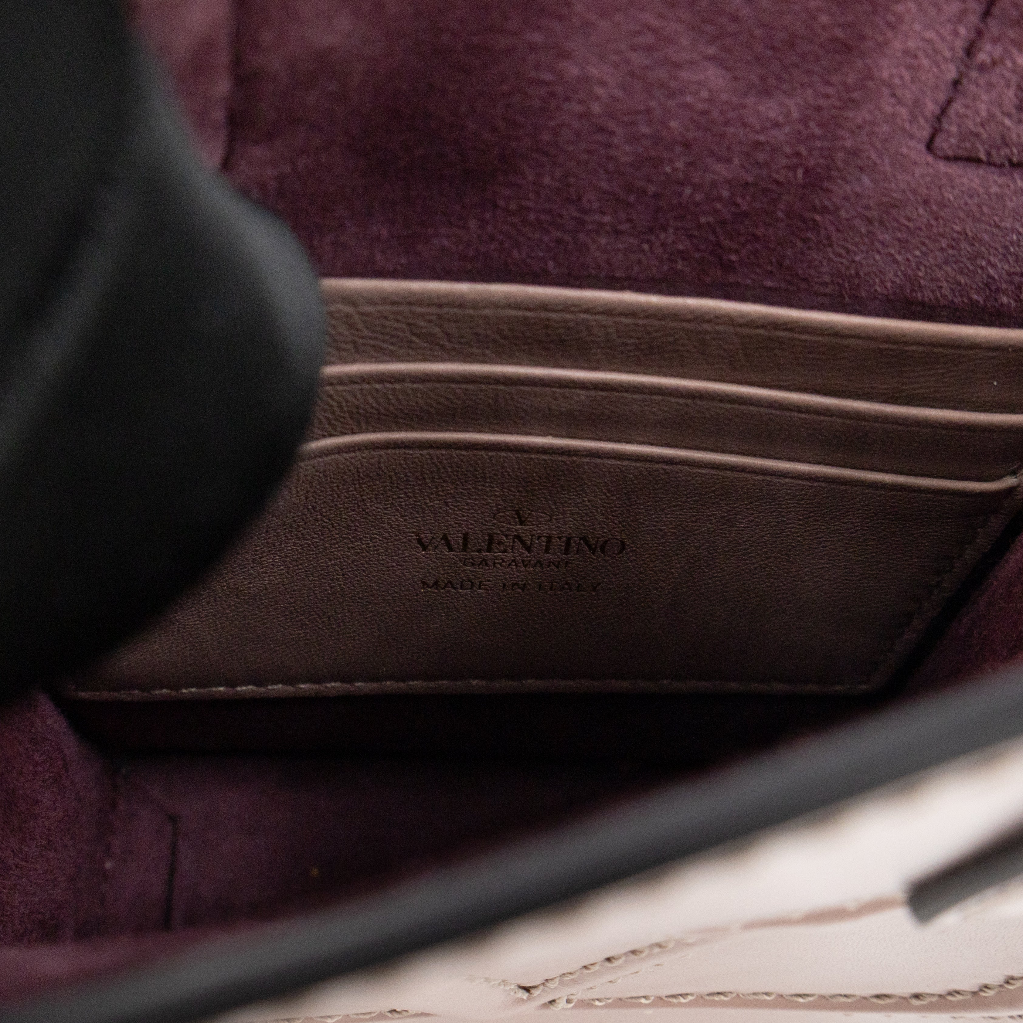 Mini VLogo Walk Tote Poudre Calfskin Leather