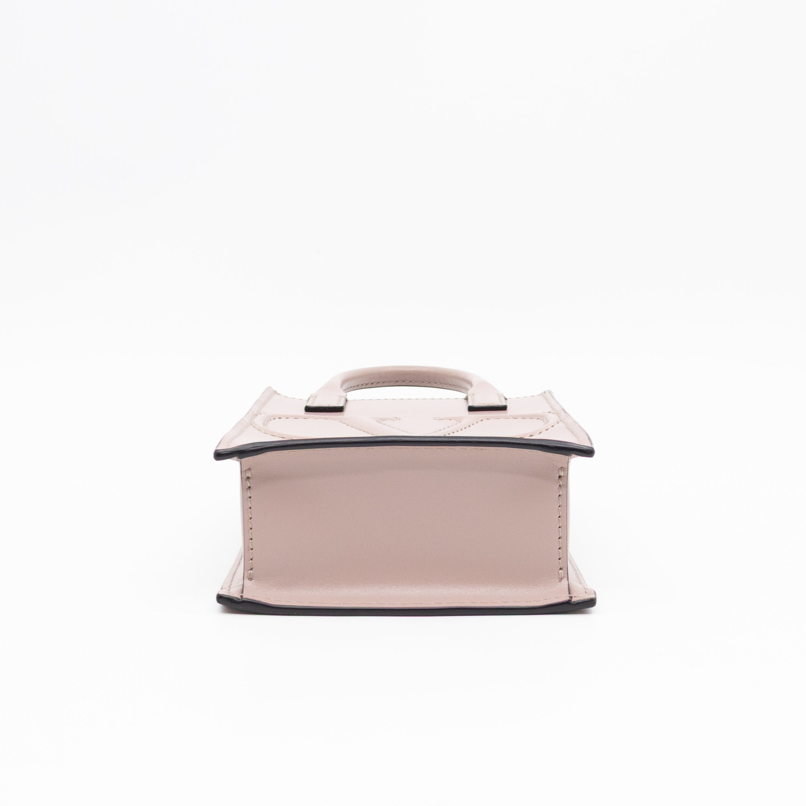 Mini VLogo Walk Tote Poudre Calfskin Leather