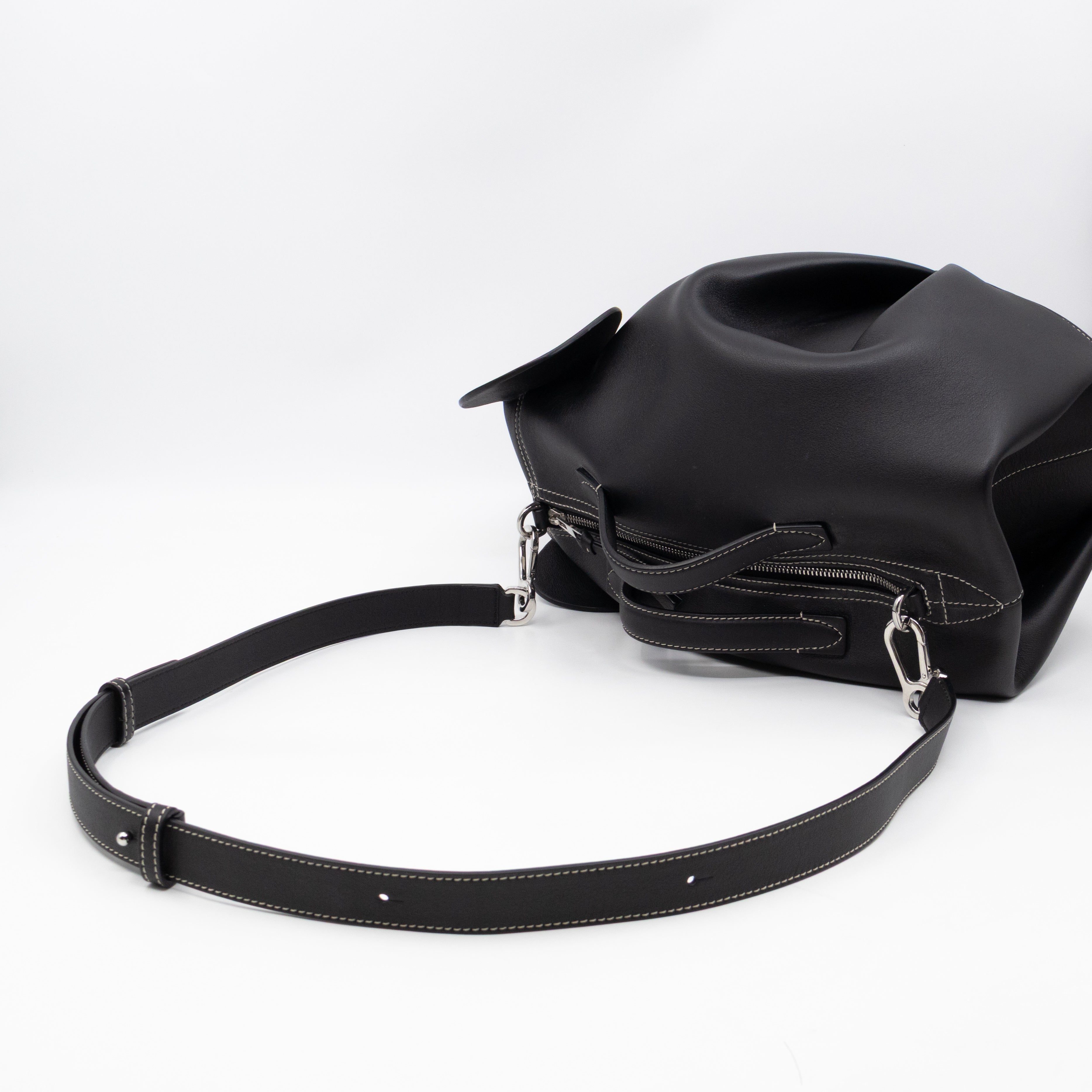 Large Elephant Bag Black Leather
