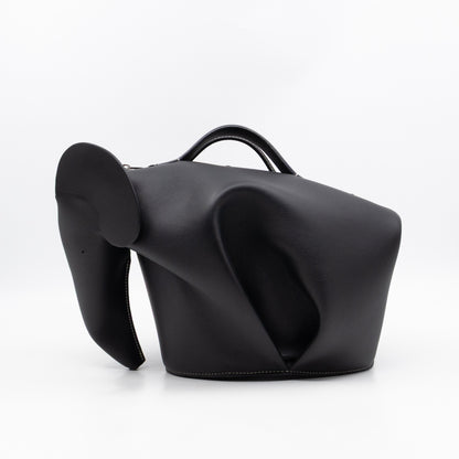 Large Elephant Bag Black Leather
