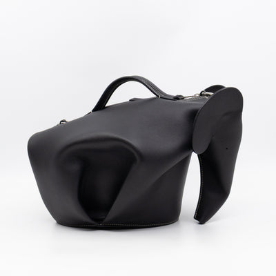 Large Elephant Bag Black Leather