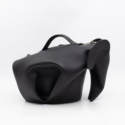 Large Elephant Bag Black Leather