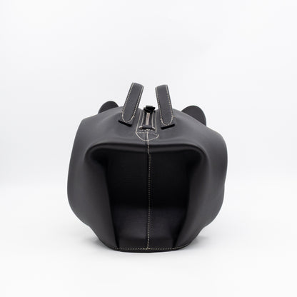 Large Elephant Bag Black Leather