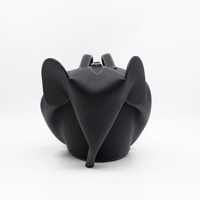 Large Elephant Bag Black Leather